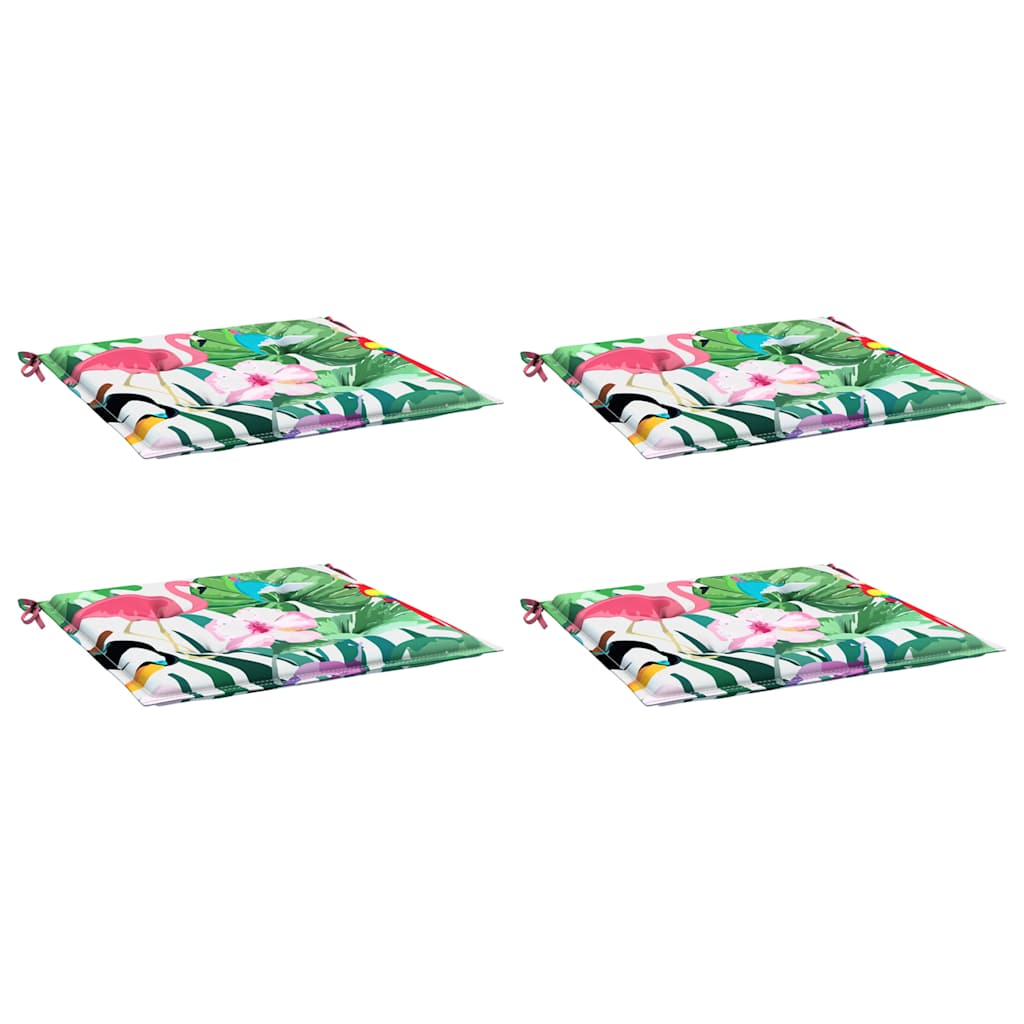 Coussins de chaise de jardin vidaxl 4 pcs 40x40x3 cm tissu multi-colorants