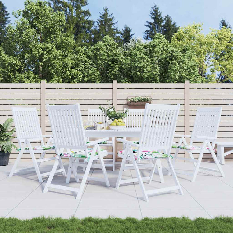 Coussins de chaise de jardin vidaxl 6 pcs 40x40x3 cm tissu multi-colorants