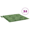 Coussins de chaise vidaxl 4 pcs motifs de feuilles 40x40x3 cm tissu