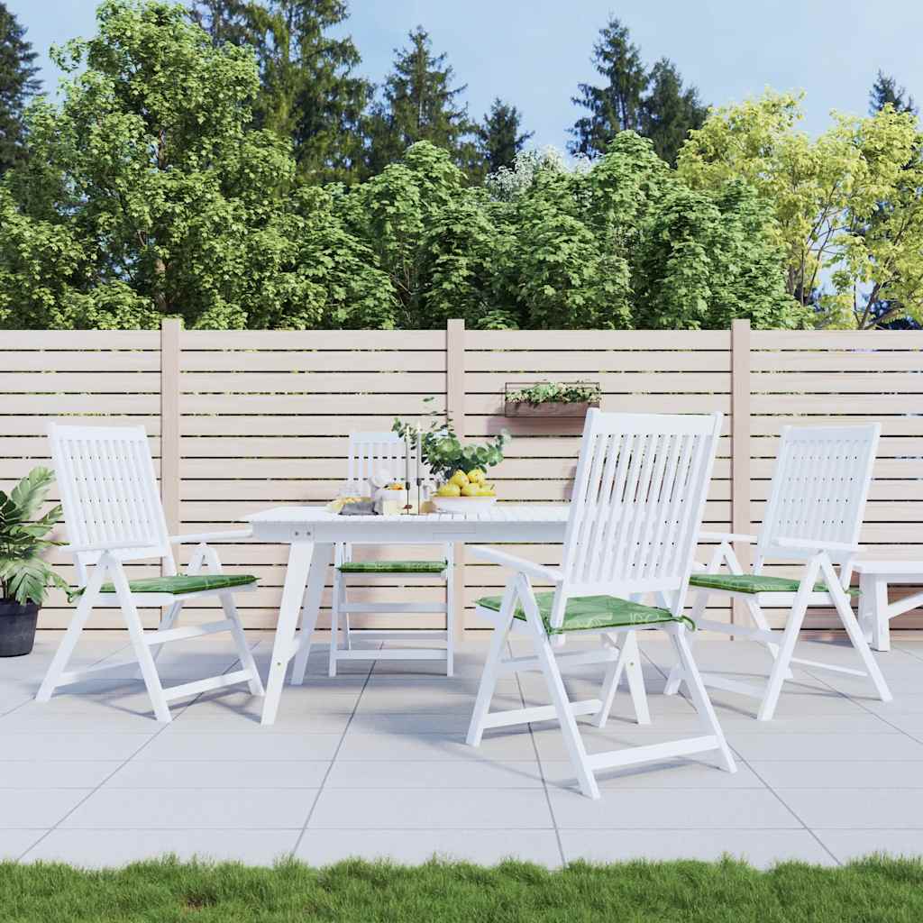 Coussins de chaise vidaxl 4 pcs motifs de feuilles 40x40x3 cm tissu