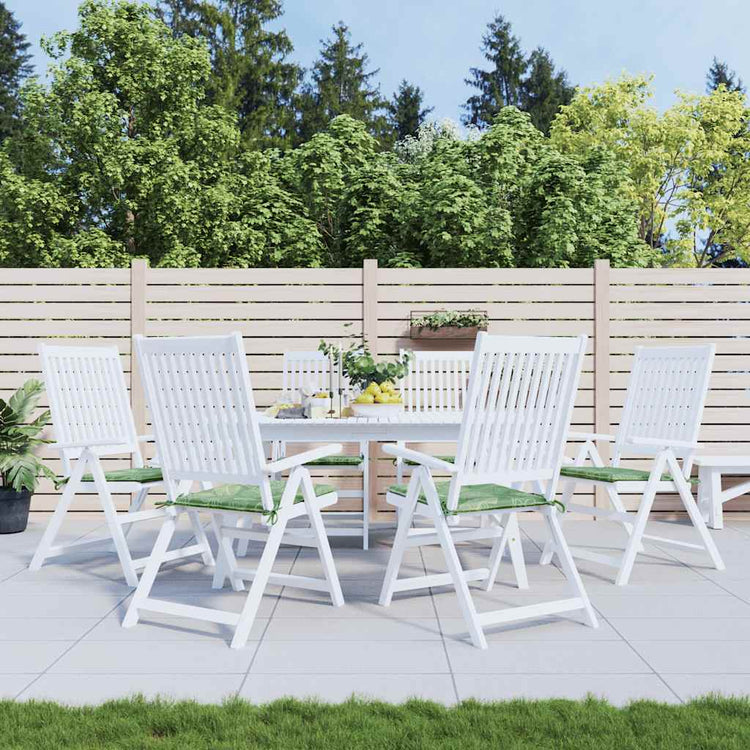 Coussins de chaise vidaxl 6 pcs motifs de feuilles 40x40x3 cm tissu