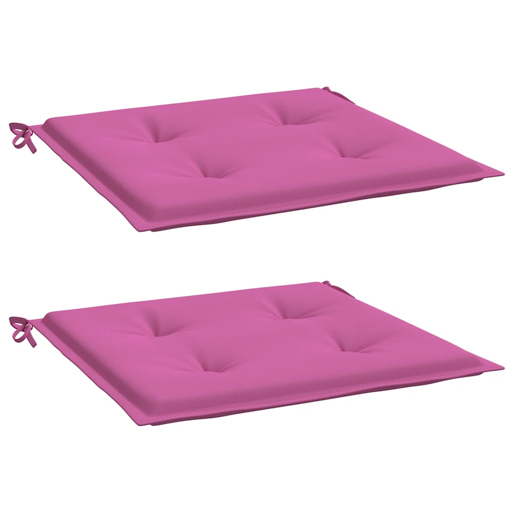 Coussins de chaise de jardin vidaxl 2 ST 40x40x3 cm tissu rose