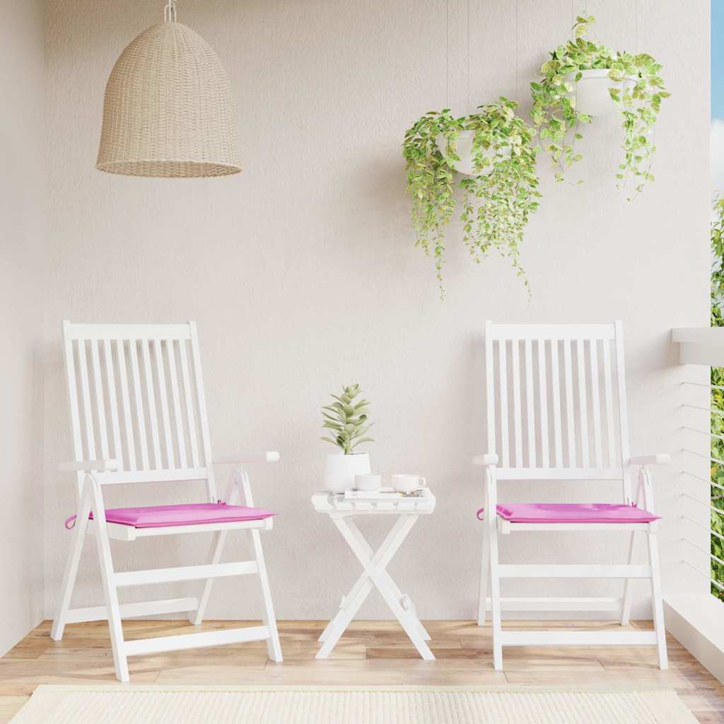 Coussins de chaise de jardin vidaxl 2 ST 40x40x3 cm tissu rose