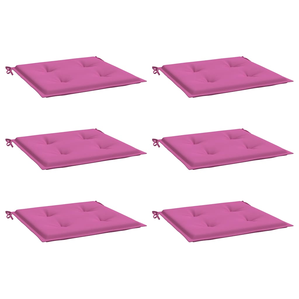 Coussins de chaise de jardin vidaxl 6 st 40x40x3 cm tissu rose