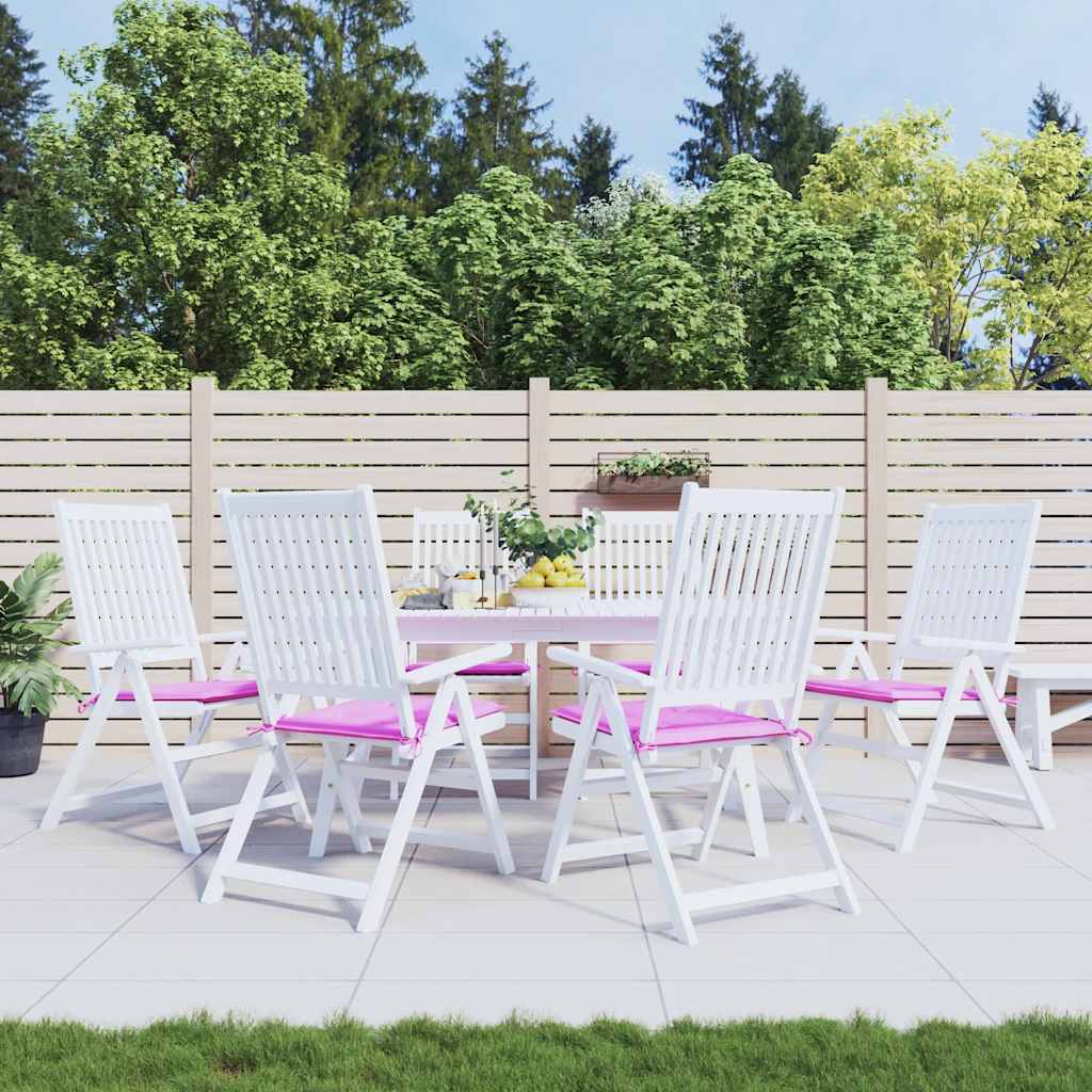 Coussins de chaise de jardin vidaxl 6 st 40x40x3 cm tissu rose