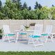 Vidaxl Garden Chair Cushions 4 ST 40X40X3 CM TUINS TURQUISE