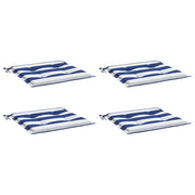 Coussins de chaise de jardin vidaxl 4 strippe 50x50x3 cm tissu blanc et bleu - afbeelding 3