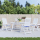 Coussins de chaise de jardin vidaxl 4 strippe 50x50x3 cm tissu blanc et bleu