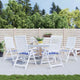 Coussins de chaise de jardin vidaxl 6 étroites à rayures 50x50x3 cm tissu blanc et bleu