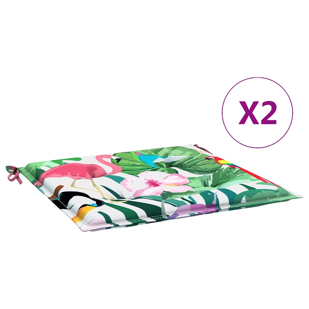 Coussins de chaise de jardin vidaxl 2 ST 50x50x3 cm tissu multi-colorant