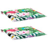Coussins de chaise de jardin vidaxl 2 ST 50x50x3 cm tissu multi-colorant
