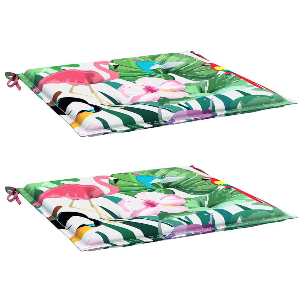 Coussins de chaise de jardin vidaxl 2 ST 50x50x3 cm tissu multi-colorant