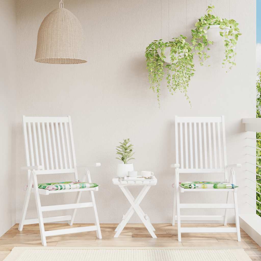 Coussins de chaise de jardin vidaxl 2 ST 50x50x3 cm tissu multi-colorant