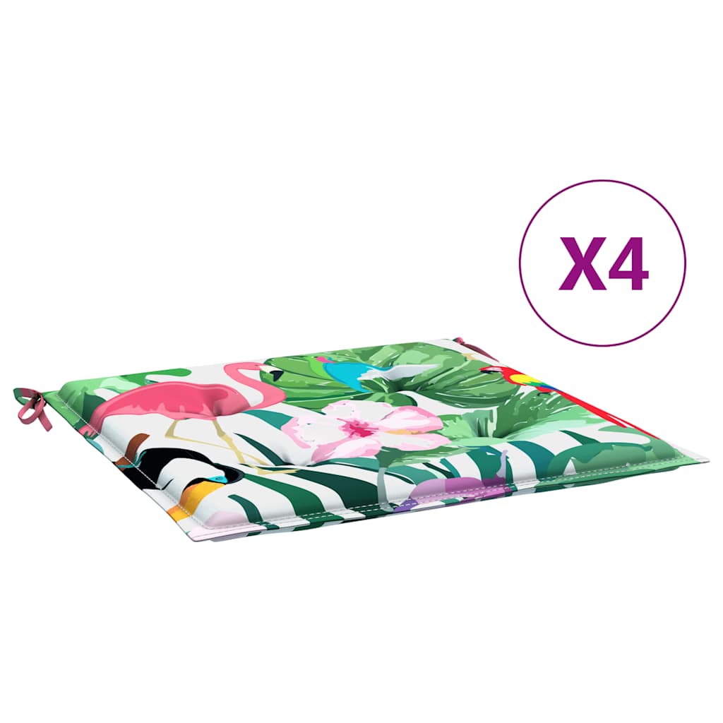 Coussins de chaise de jardin vidaxl 4 st 50x50x3 cm