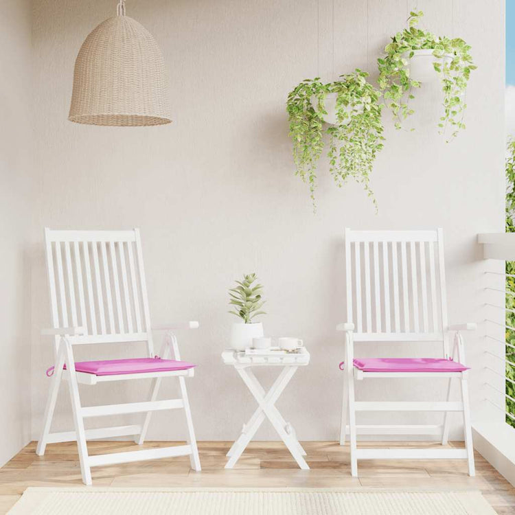Coussins de chaise de jardin vidaxl 2 ST 50x50x3 cm tissu rose