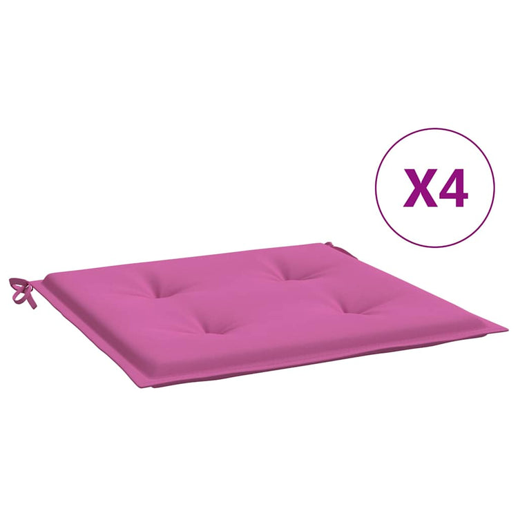 Coussins de chaise de jardin vidaxl 4 ST 50x50x3 cm tissu rose
