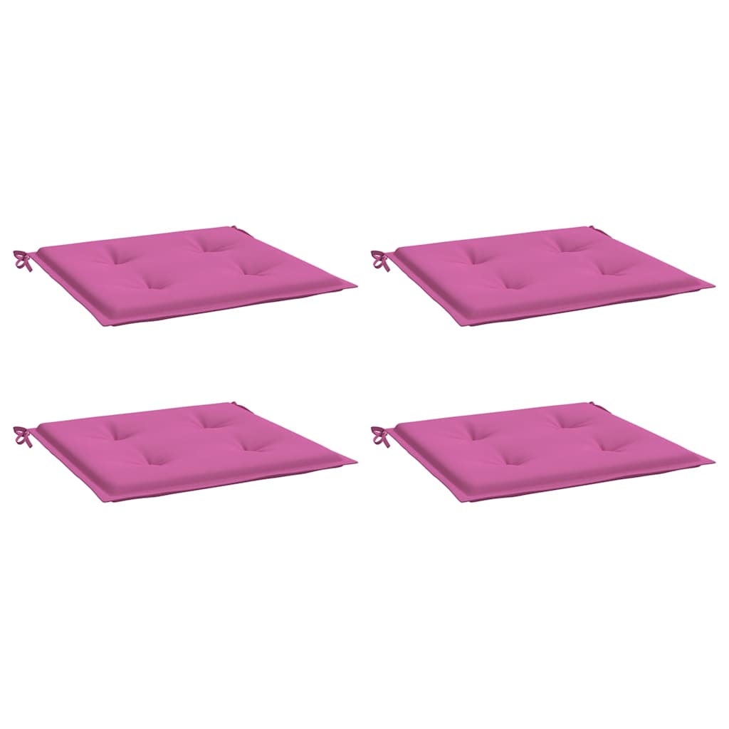 Coussins de chaise de jardin vidaxl 4 ST 50x50x3 cm tissu rose