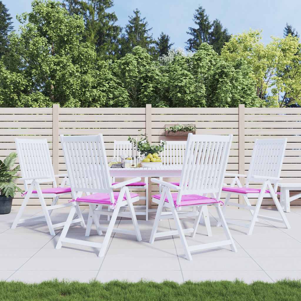 Coussins de chaise de jardin vidaxl 6 st 50x50x3 cm tissu rose