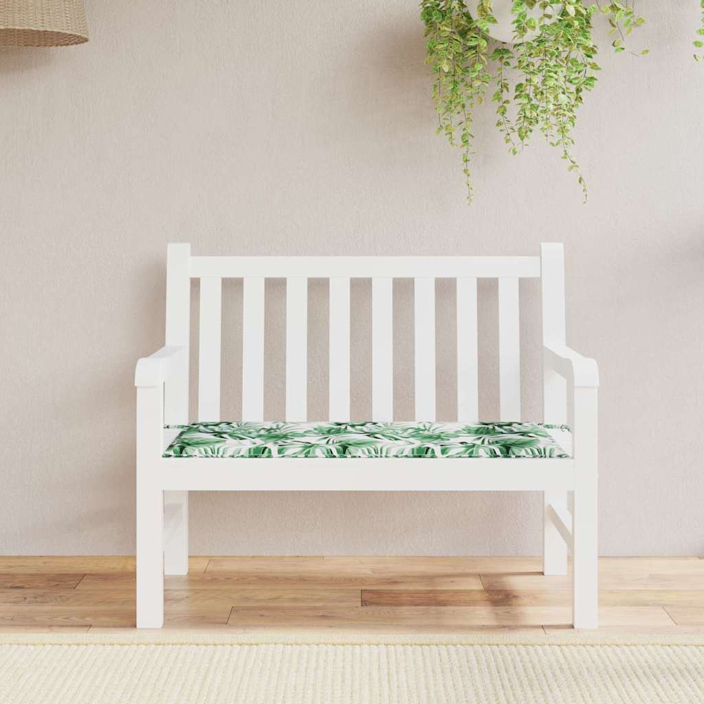 VidaXL coussin de chaise motif feuille 100 x 50 x 3 cm tissu oxford