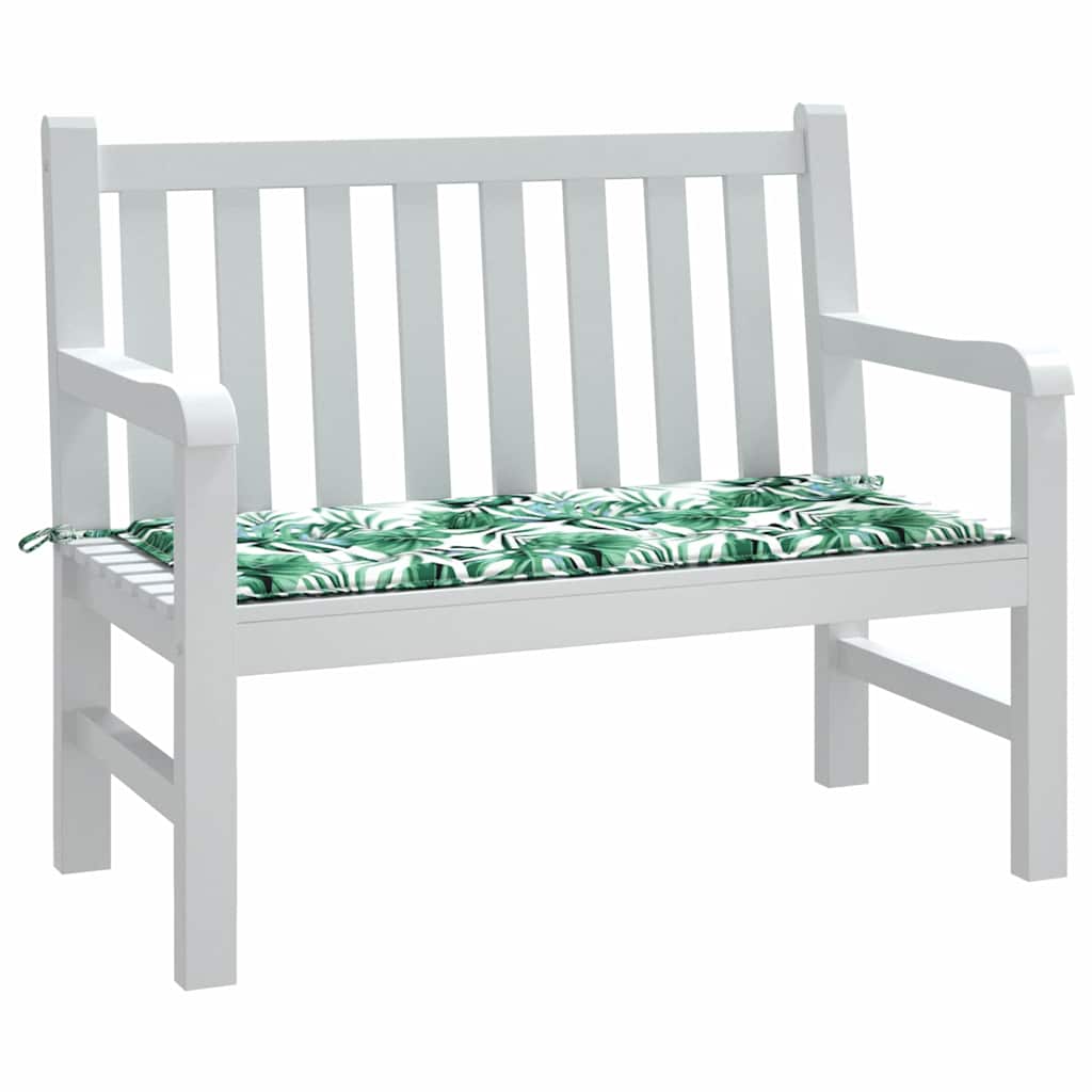 VidaXL coussin de chaise motif feuille 100 x 50 x 3 cm tissu oxford