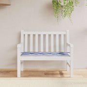Vidaxl Garden Banc Cushion Striped 100x50x3 cm Oxford Fabric blanc and Bleu - afbeelding 1