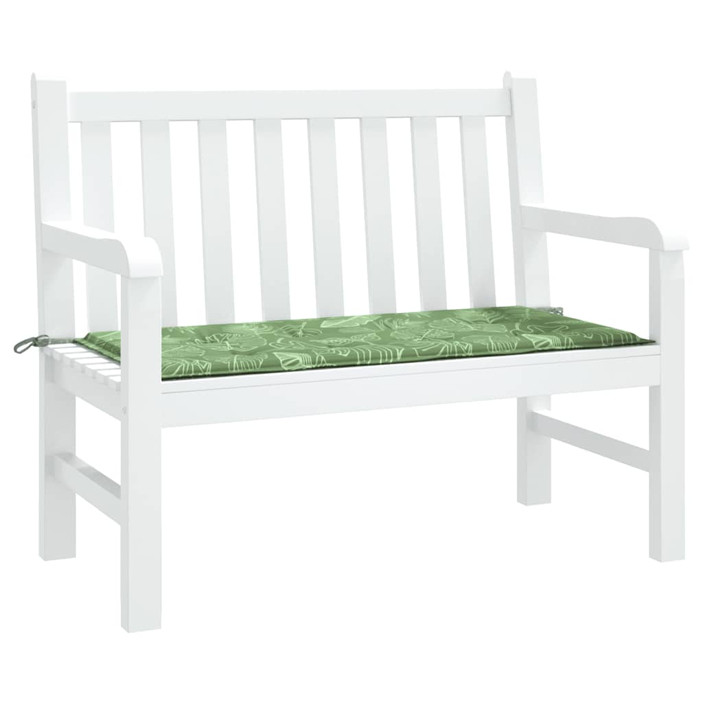 Vidaxl Garden Banc Cushion 100x50x3 cm Oxford Fabric Leaf motif
