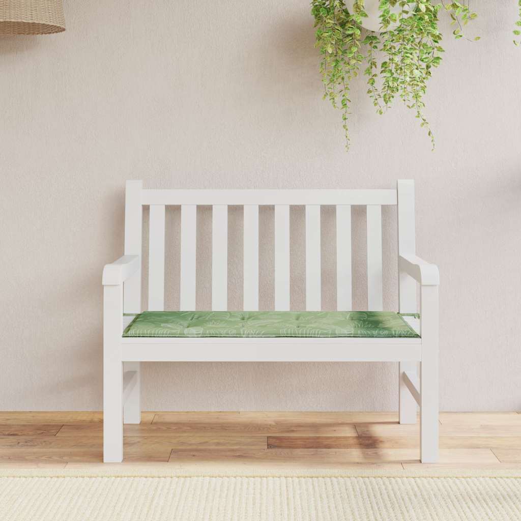 Vidaxl Garden Banc Cushion 100x50x3 cm Oxford Fabric Leaf motif