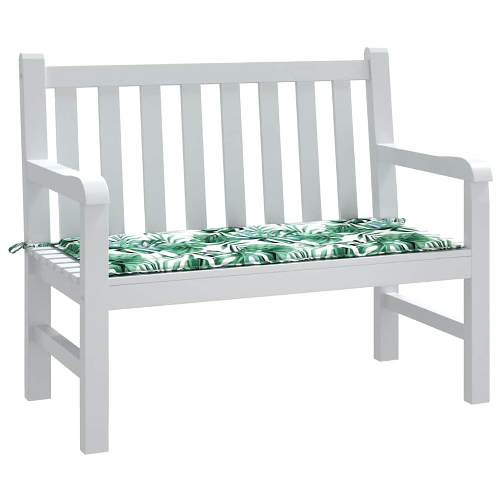 Vidaxl jardin banc coussin 120x50x3 cm motif de feuille de tissu oxford
