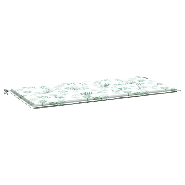 Vidaxl jardin banc coussin 120x50x3 cm motif de feuille de tissu oxford