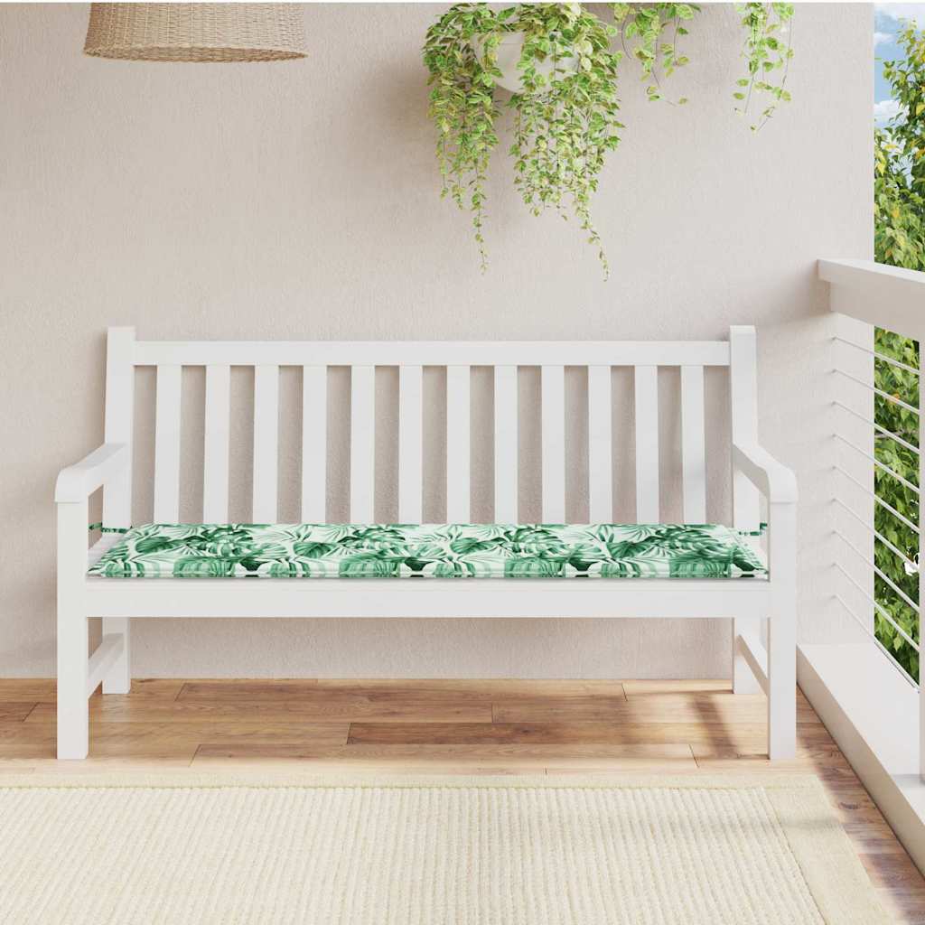VidaXL coussin de canapé motif feuille 150 x 50 x 3 cm tissu oxford