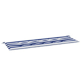 Vidaxl Garden Banc Cushion Striped 150x50x3 cm Oxford tissu blanc et bleu - afbeelding 2