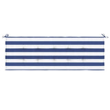 Vidaxl Garden Banc Cushion Striped 150x50x3 cm Oxford tissu blanc et bleu - afbeelding 3