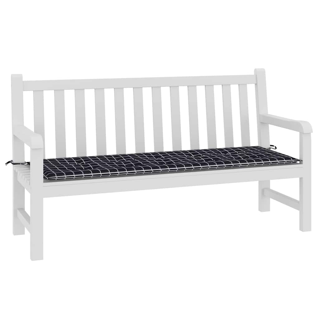 Vidaxl Garden Banc Cushion Match Diamond 150x50x3 cm Oxford tissu noir