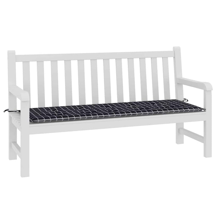 Vidaxl Garden Banc Cushion Match Diamond 150x50x3 cm Oxford tissu noir