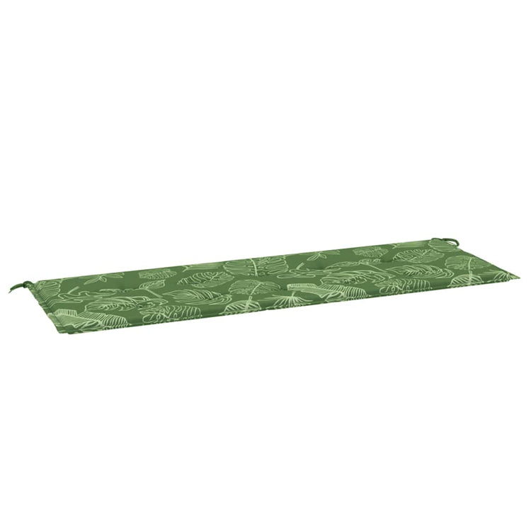 Vidaxl jardin banc coussin 150x50x3 cm motif de feuille de tissu oxford
