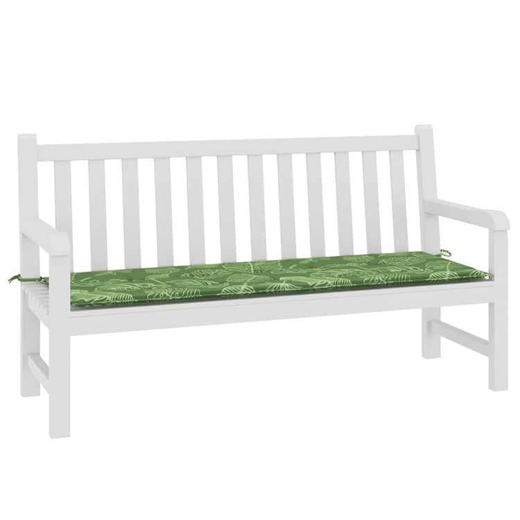 Vidaxl jardin banc coussin 150x50x3 cm motif de feuille de tissu oxford