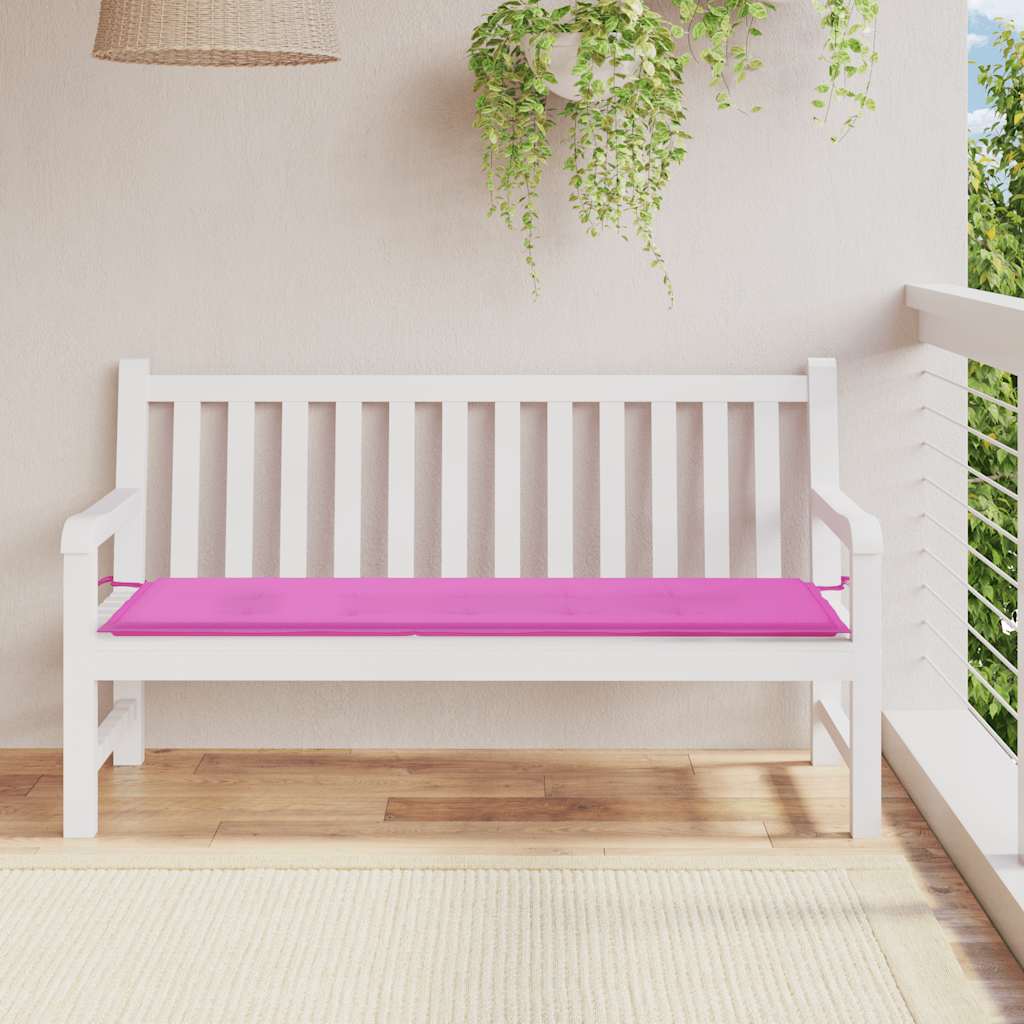 Vidaxl jardin banc coussin 150x50x3 cm oxford tissu rose