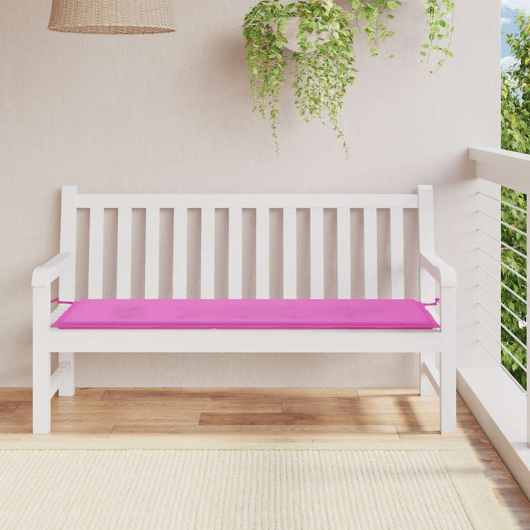 Vidaxl jardin banc coussin 150x50x3 cm oxford tissu rose