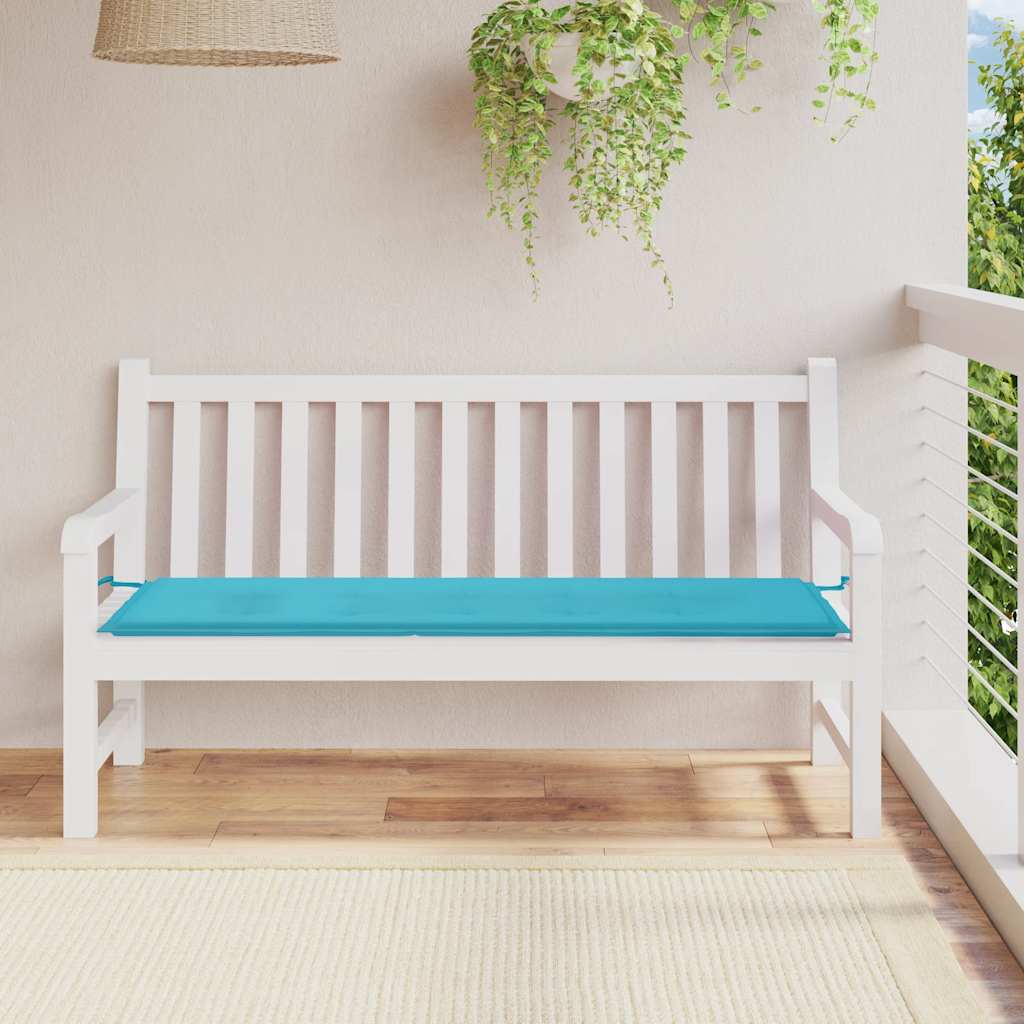 Vidaxl Garden Banc Cushion 150x50x3 cm Oxford tissu turquoise