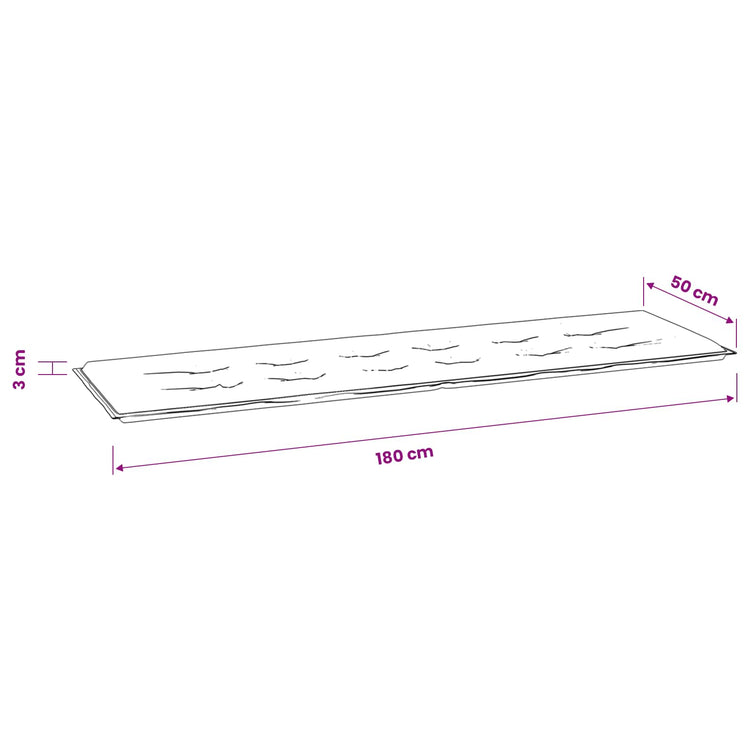 Vidaxx coussin de canapé rayé diamant noir 150 x 50 x 3 cm tissu oxford