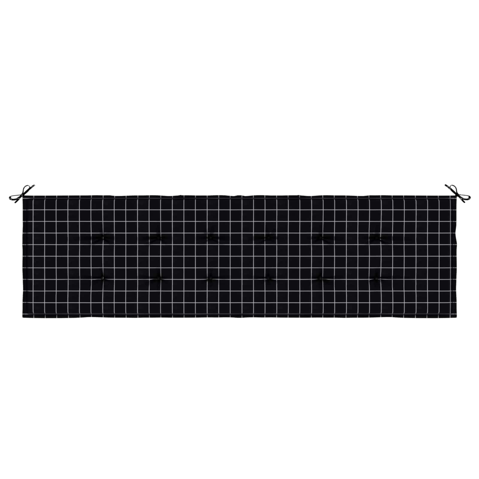 Vidaxx coussin de canapé à carreaux diamant noir 150 x 50 x 3 cm tissu oxford