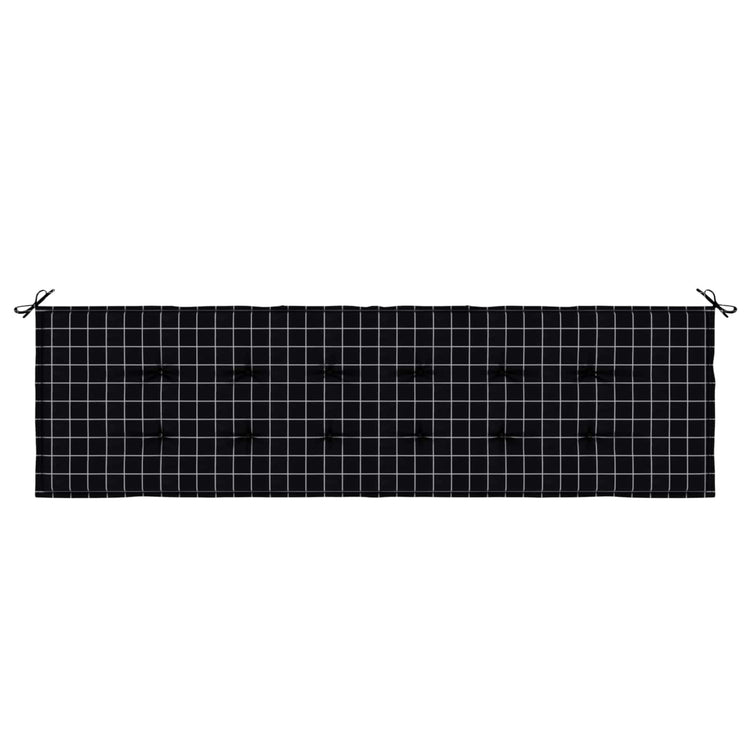 Vidaxx coussin de canapé à carreaux diamant noir 150 x 50 x 3 cm tissu oxford