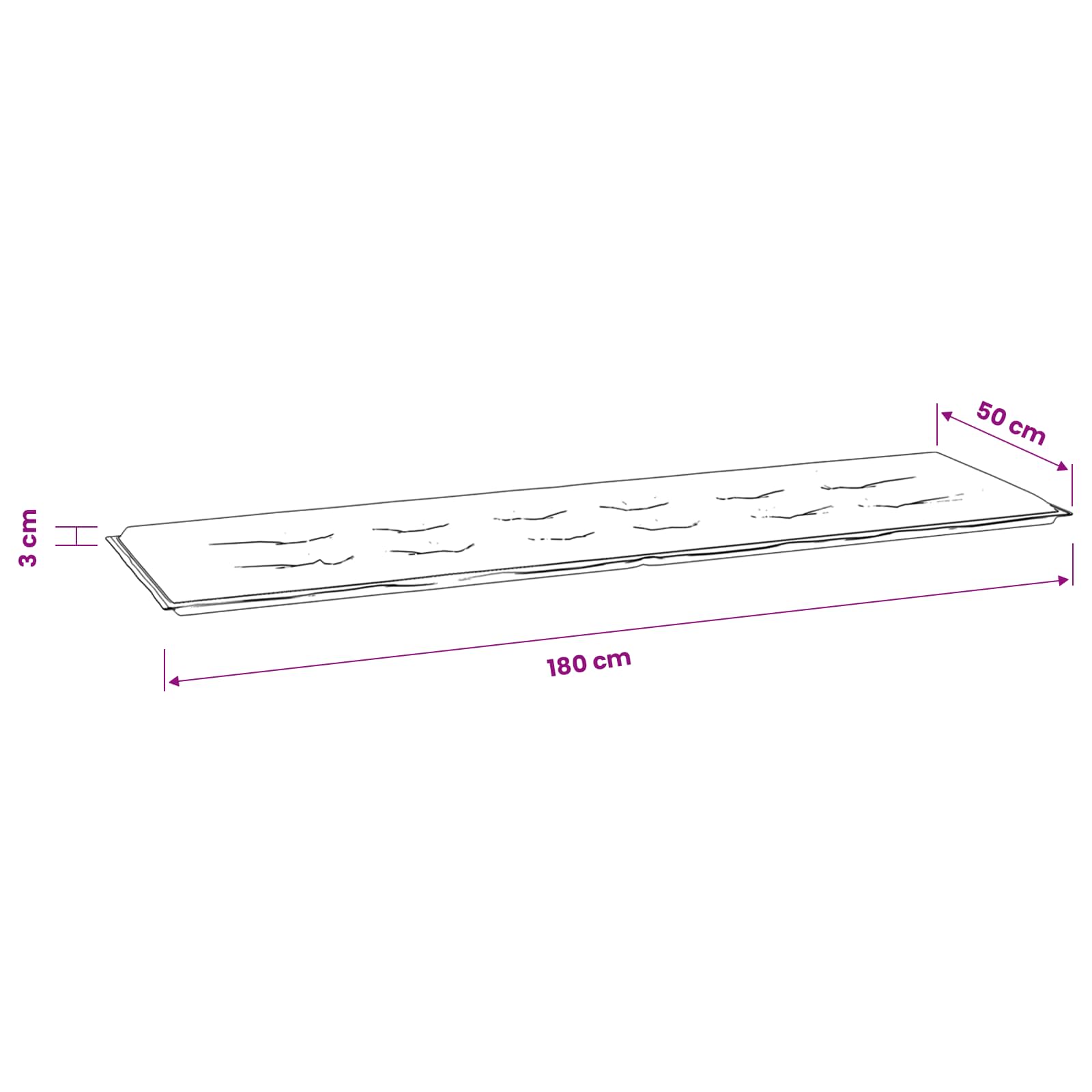 VidaXL coussin de canapé motif feuille 150 x 50 x 3 cm tissu oxford