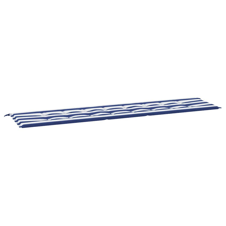 Vidaxl Garden Banc Cushion rayé 200x50x3 cm tissu blanc et bleu
