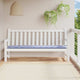 Vidaxl Garden Banc Cushion rayé 200x50x3 cm tissu blanc et bleu