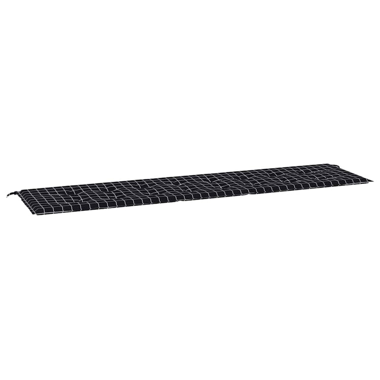 Vidaxl Garden Banc Cushion Match Diamond 150x50x3 cm Tissu noir