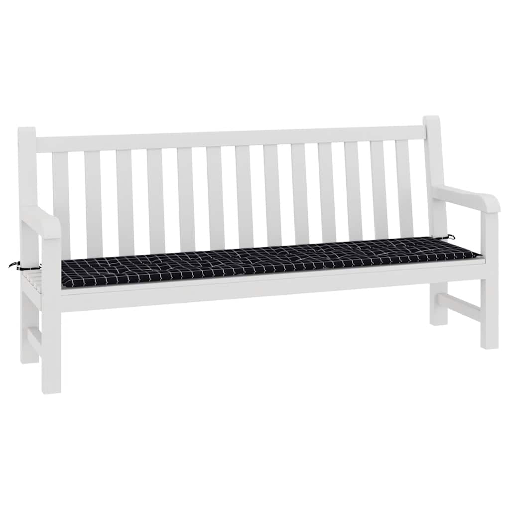 Vidaxl Garden Banc Cushion Match Diamond 150x50x3 cm Tissu noir