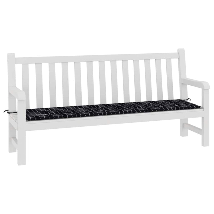 Vidaxl Garden Banc Cushion Match Diamond 150x50x3 cm Tissu noir