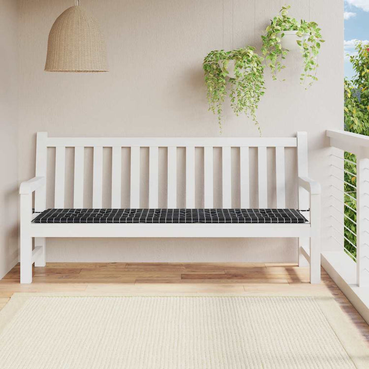 Vidaxl Garden Banc Cushion Match Diamond 150x50x3 cm Tissu noir