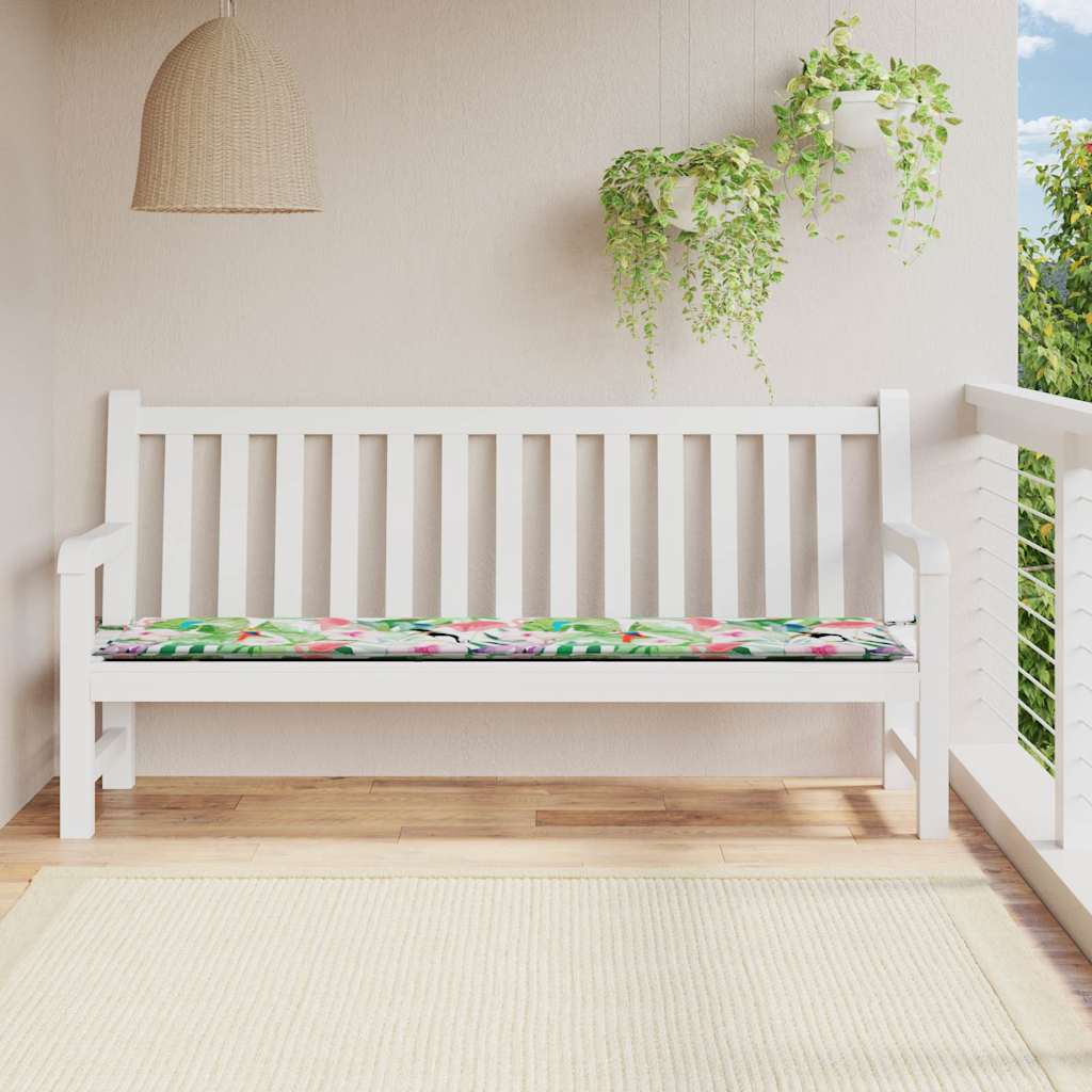 Vidaxl jardin banc coussin 200x50x3 cm tissu multi-colorant